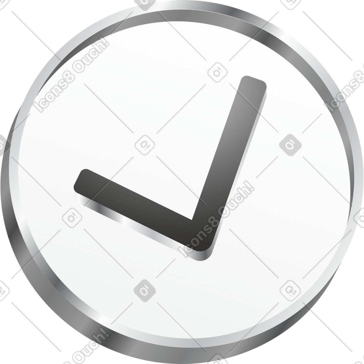 Checkmark illustration in Token style download in PNG, SVG