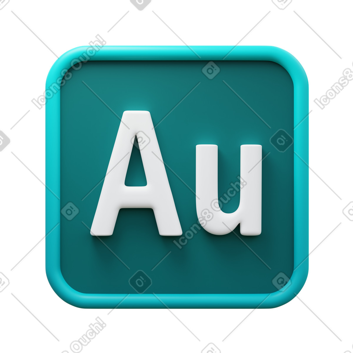 Ilustración Adobe audition en estilo 3D Fluency a descargar en PNG y SVG