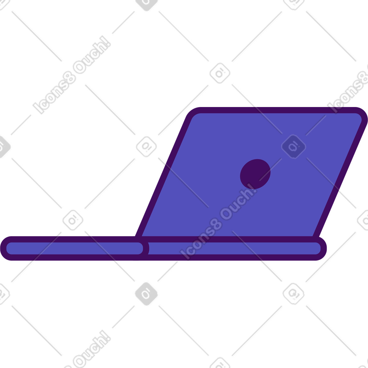 Simplistic 스타일의 노트북 열기 일러스트레이션 PNG, SVG 다운로드