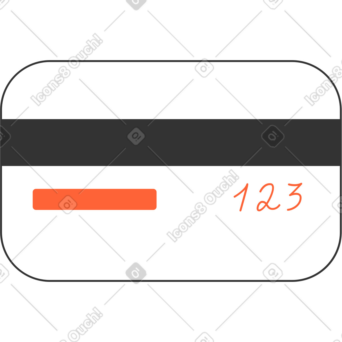 Carta di credito illustrazione in stile Crayon scarica in PNG, SVG