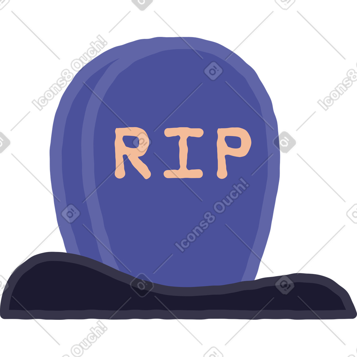 Illustration La tombe dans le style Stripy à télécharger aux formats PNG, SVG