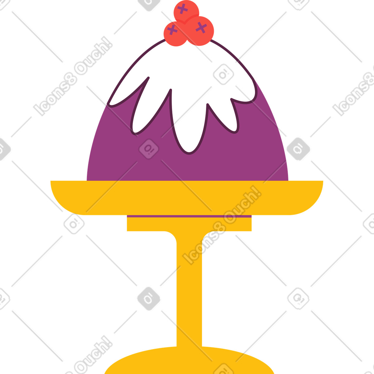 Ilustración Helado en un bol estilo Sammy a descargar PNG y SVG