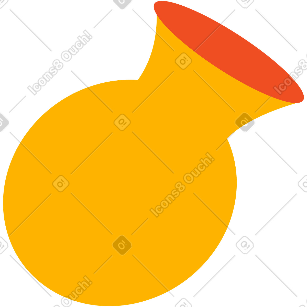 Vase illustration in Flame style download in PNG, SVG