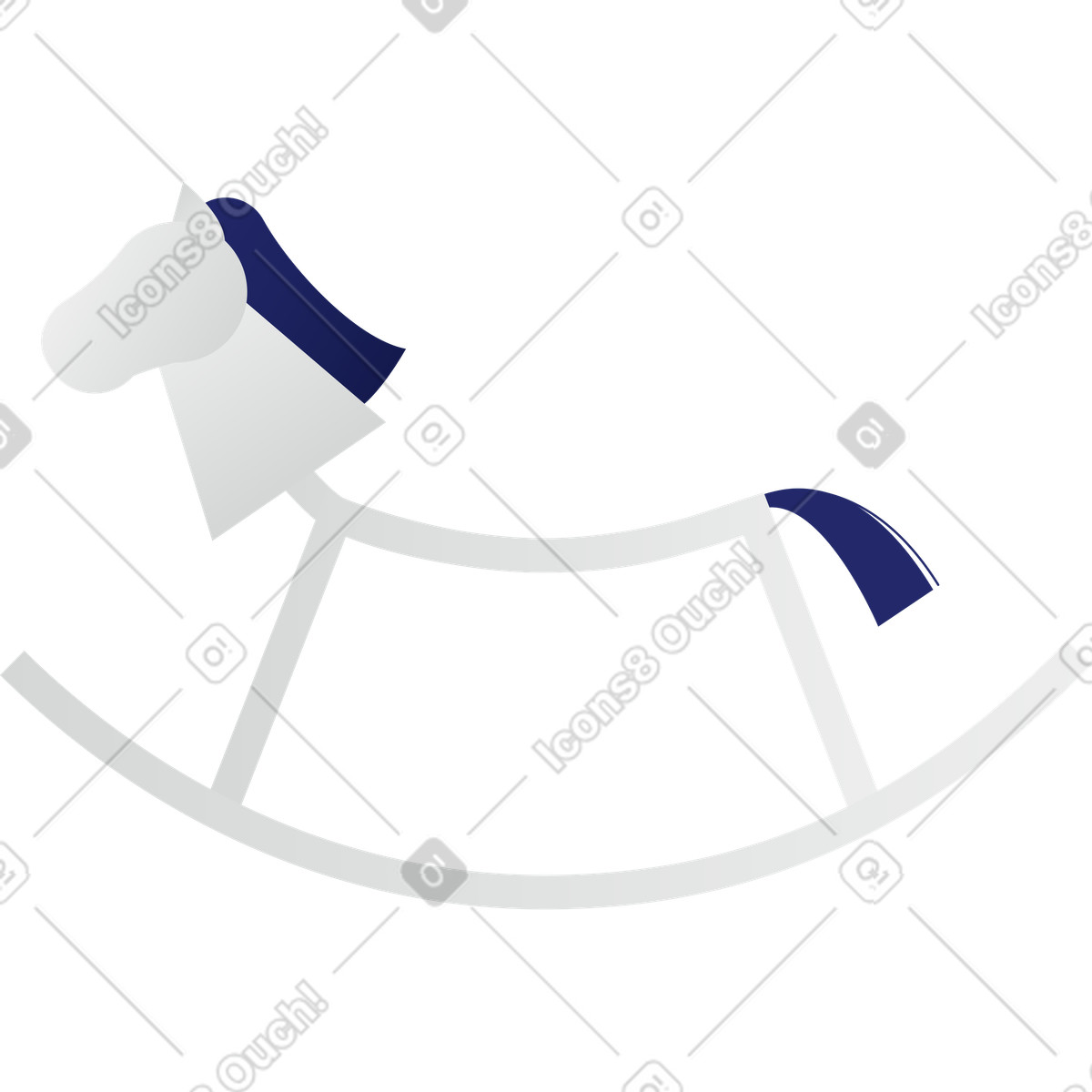 Ilustração de Cavalo brinquedo em no estilo Clip para baixar em PNG, SVG
