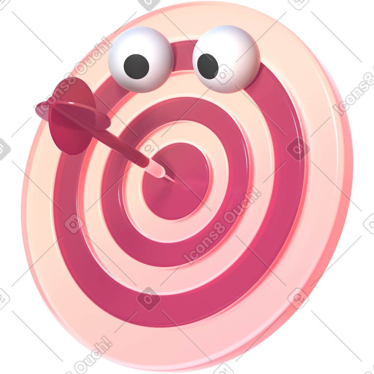 Ilustração de Dardo alvo com olhos em PNG e SVG