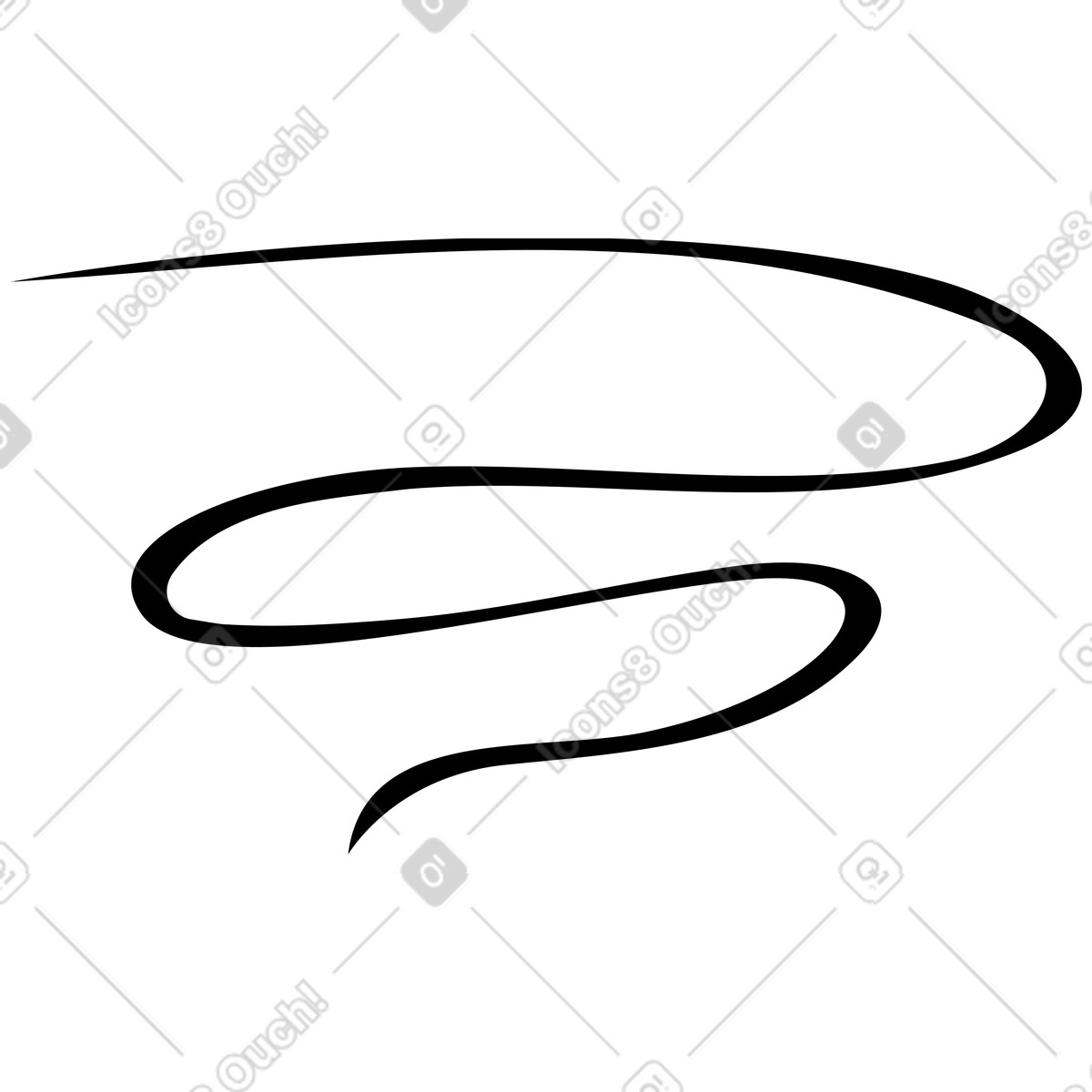 Schwarze welle-Illustration im Twirl-Stil als Download in PNG, SVG