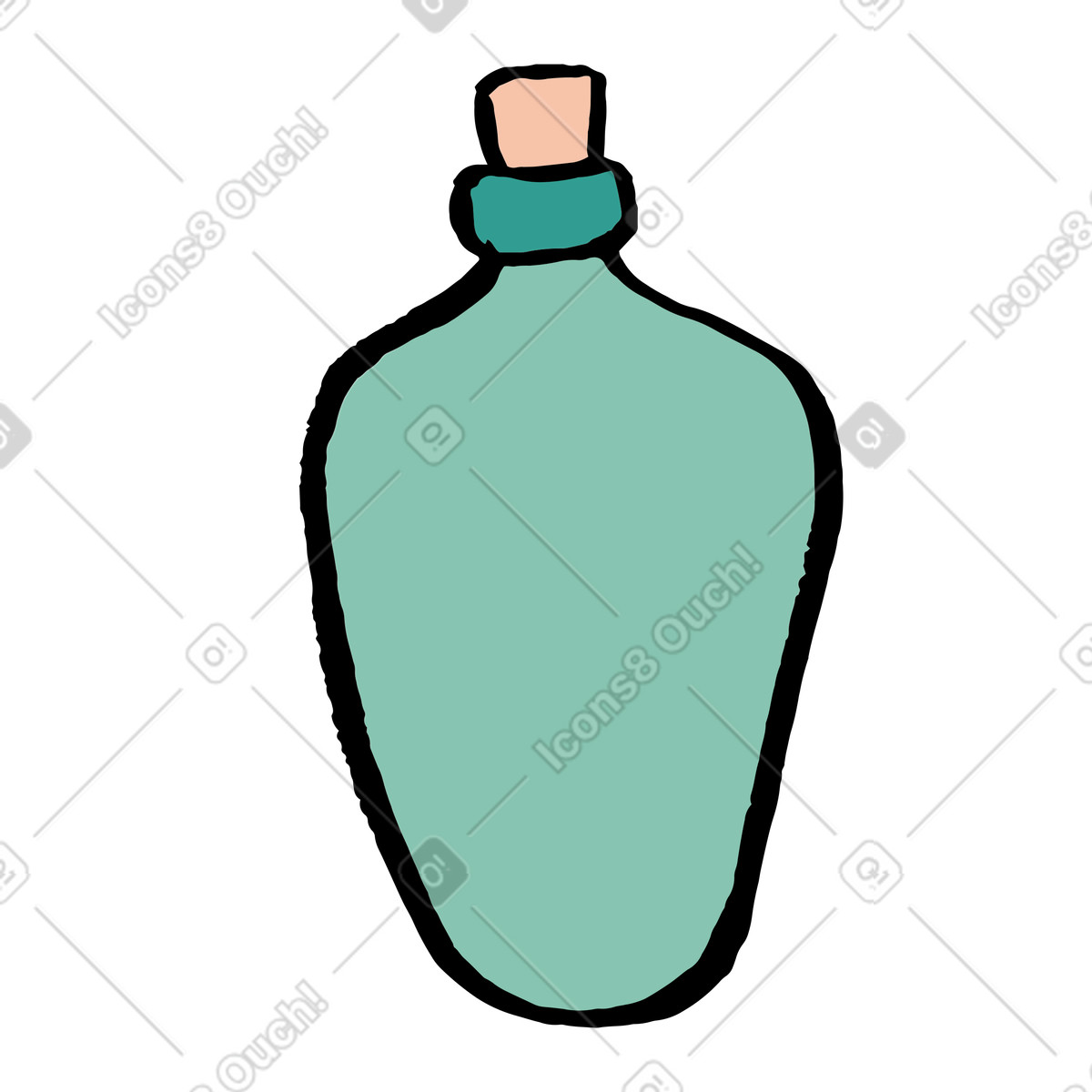 下载 Scandi 风格的 瓶子 插画，支持 PNG、SVG 格式