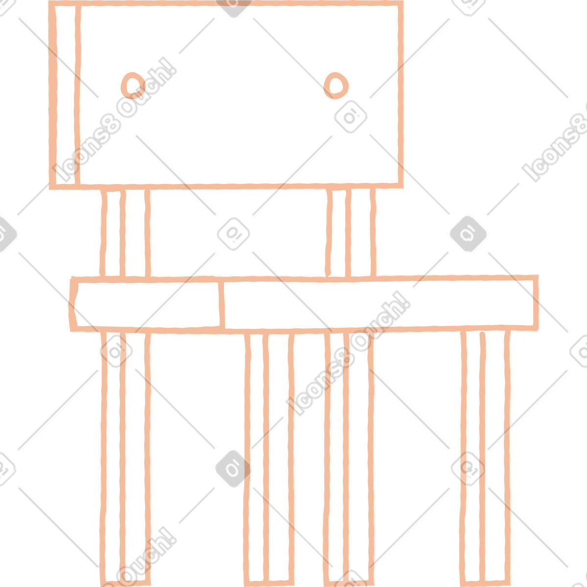 Illustration Chaise dans le style Stripy à télécharger aux formats PNG, SVG