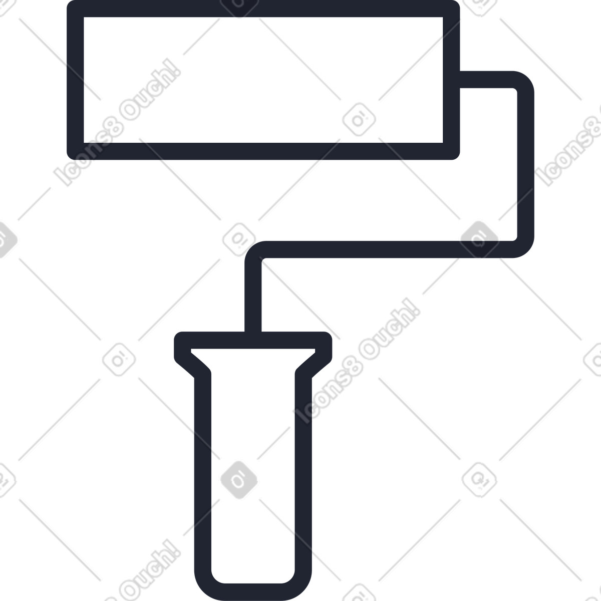Farbrolle-Illustration im Pablita-Stil als Download in PNG, SVG
