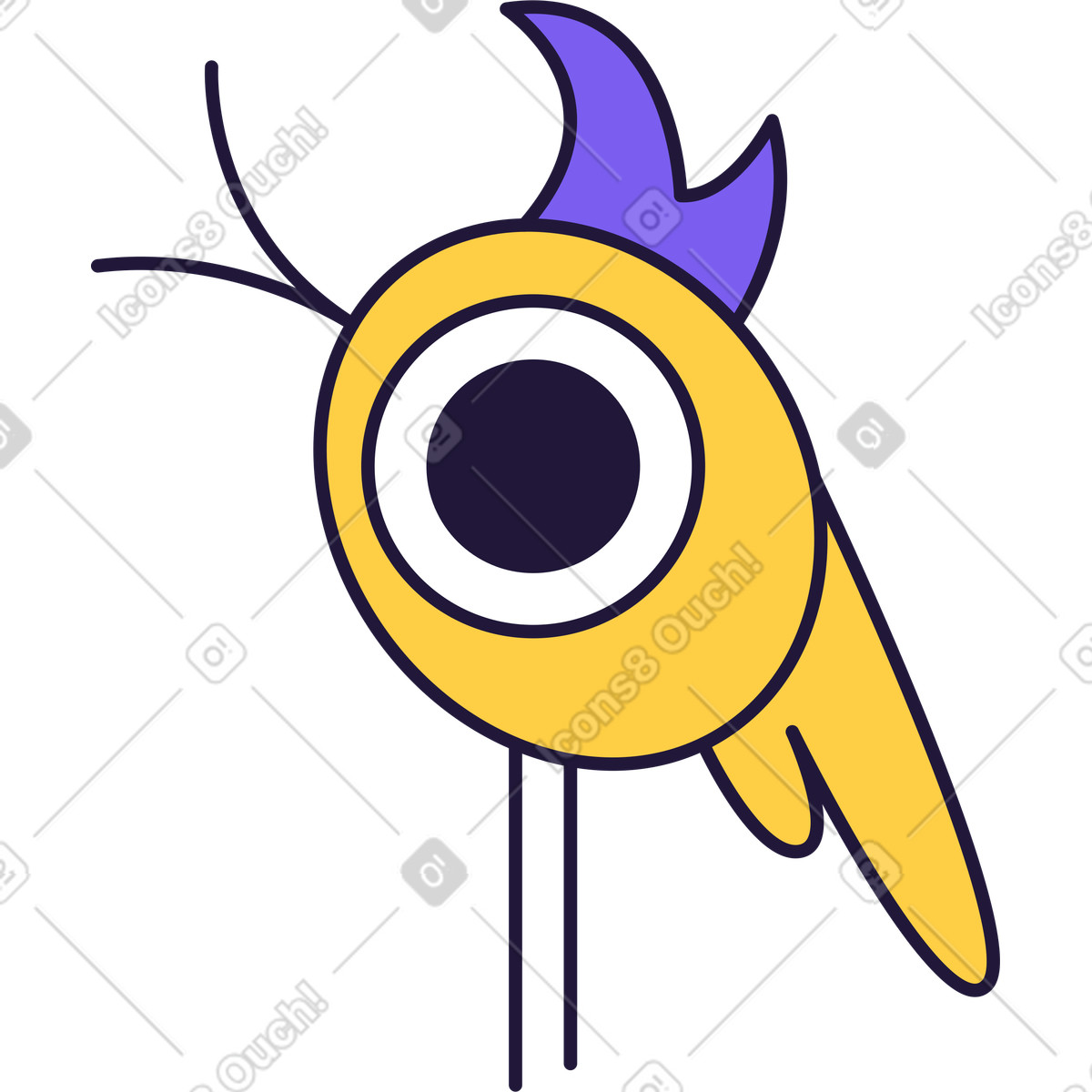 Ilustração de 鸟 em no estilo Conifer para baixar em PNG, SVG