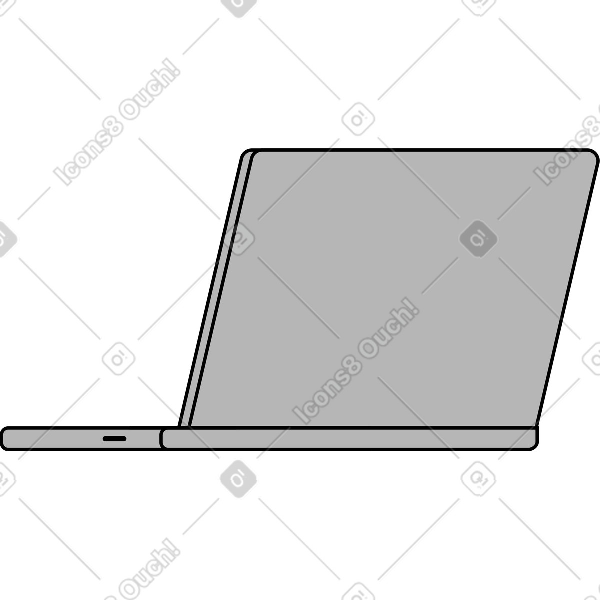 Ilustração de Computador portátil em no estilo Kindy para baixar em PNG, SVG