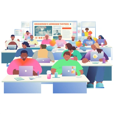 A bustling media room is filled with reporters focusing intently on their laptops. Several reporters with diverse appearances are seated at long tables, tapping away at their keyboards. There are colorful stickers on some laptops, while others have sleek, minimalist designs. In the background, a large screen displays breaking news updates with bold headlines and images. A few reporters are speaking into microphones, while others are engaged in discussions. Papers and notepads are scattered across the tables, alongside cups of coffee and water bottles. The atmosphere conveys a sense of urgency and excitement.
