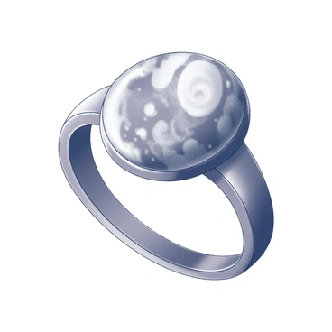 A classic mood ring with a swirling array of colors reflecting emotions