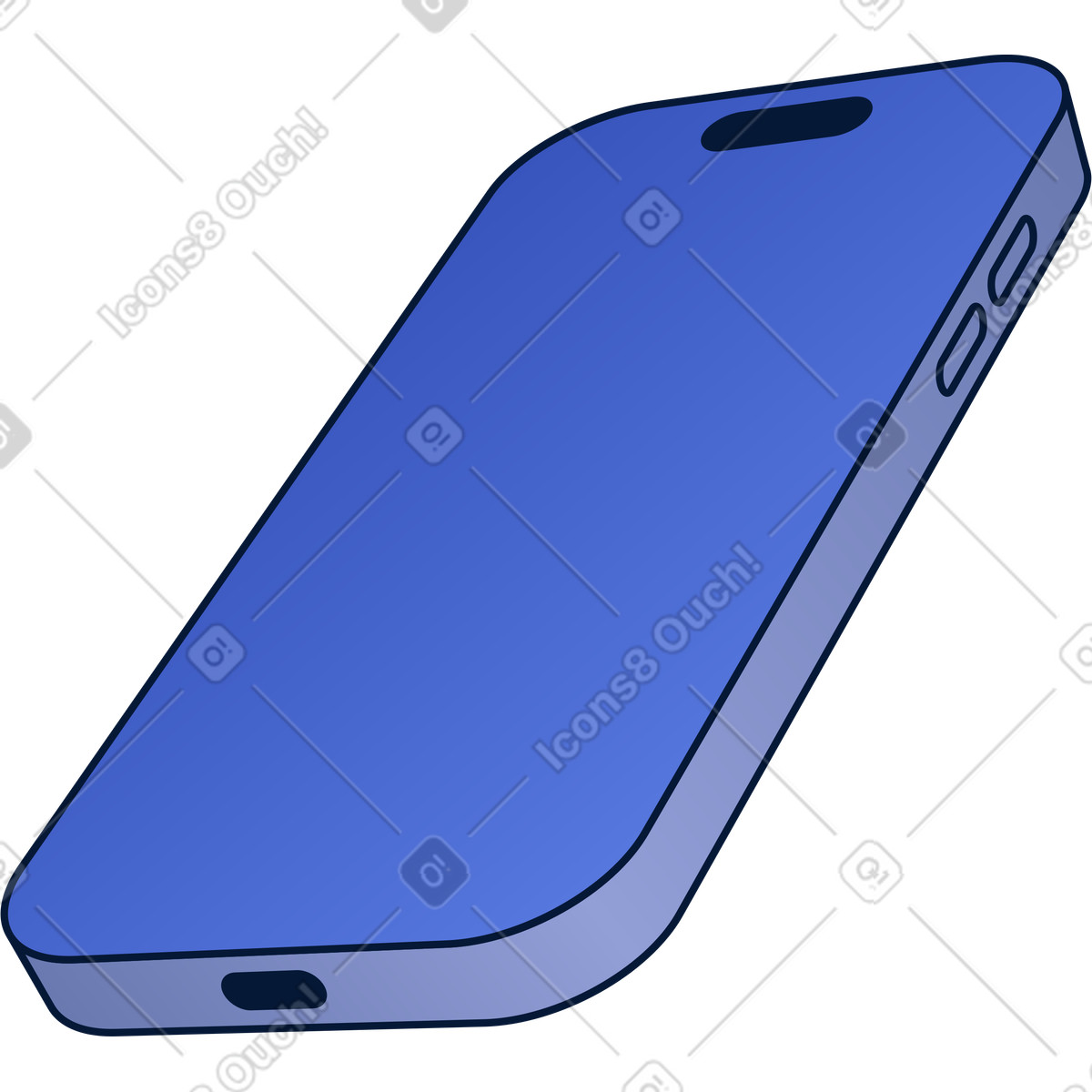 Smartphone illustration clipart image showcasing modern technology in PNG SVG