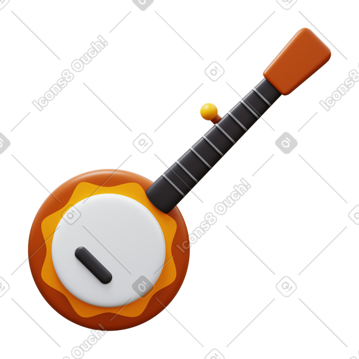 3D Fluency スタイルの Banjo のイラストをPNG、SVG形式でダウンロード