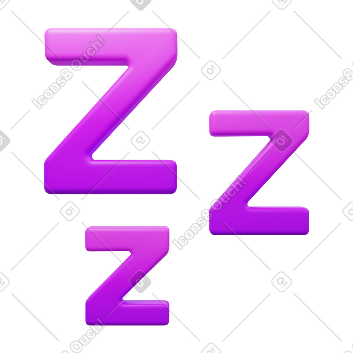 Ilustración Dormir en estilo 3D Fluency a descargar en PNG y SVG