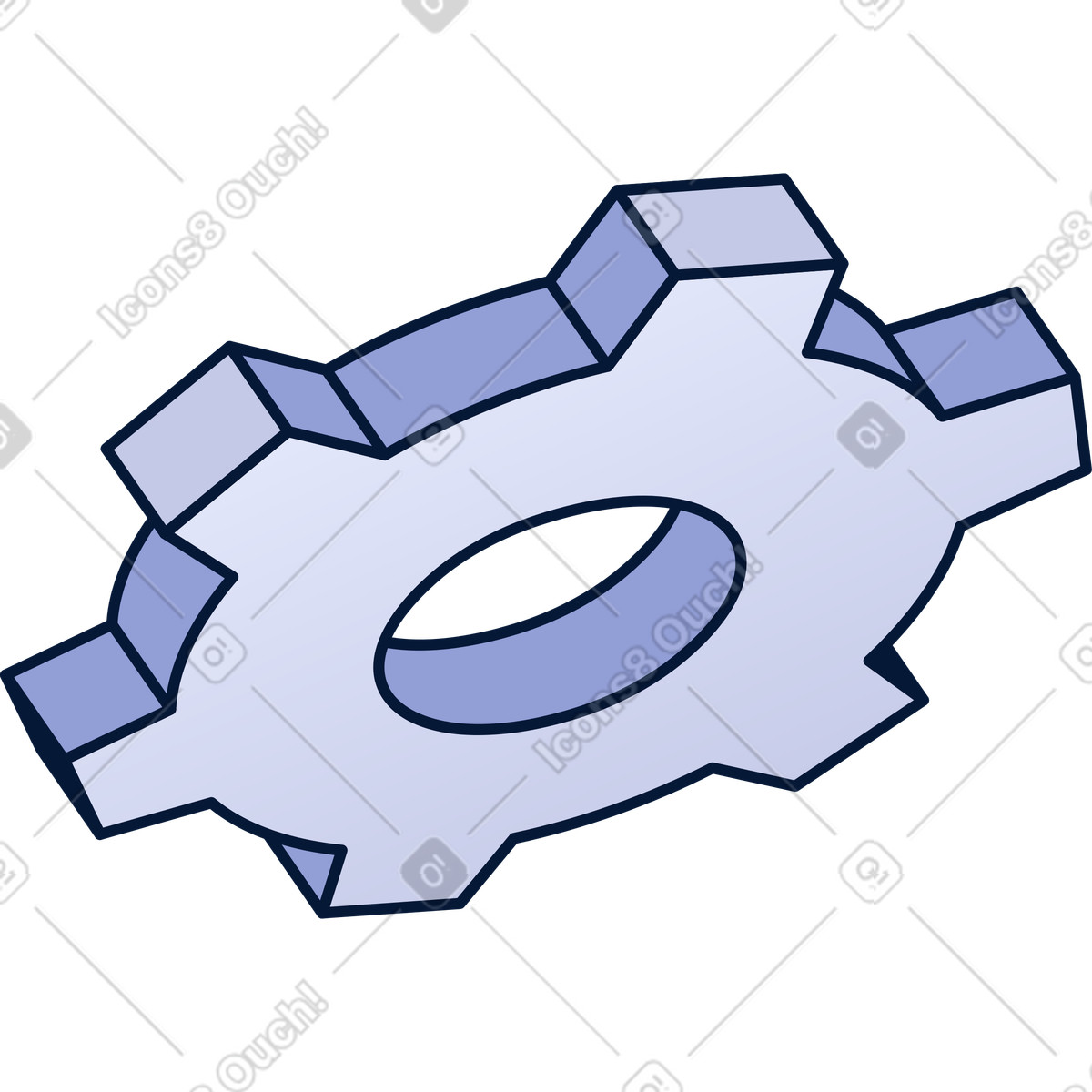 Gear illustration in Neat style download in PNG, SVG