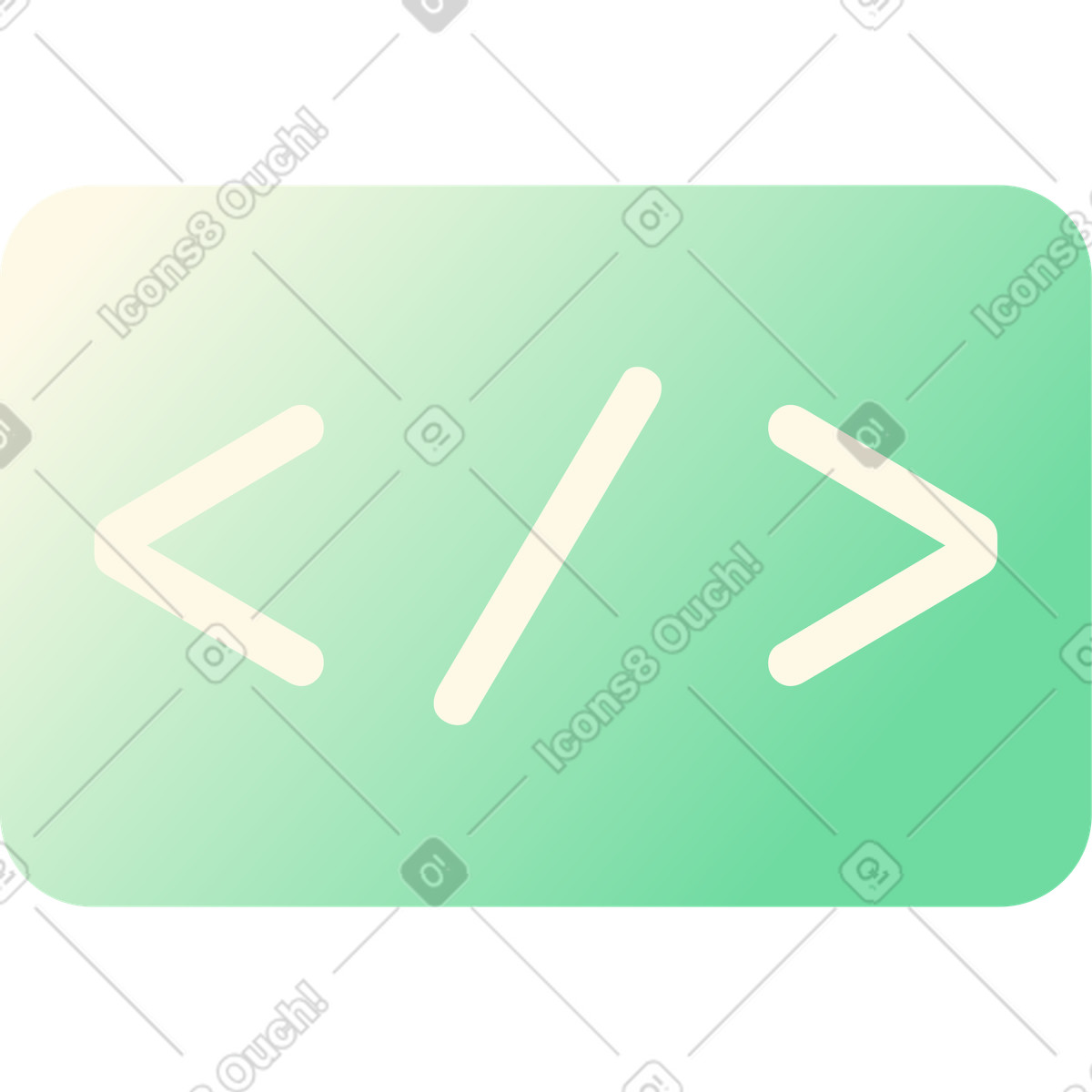 Code screen illustration in PNG, SVG