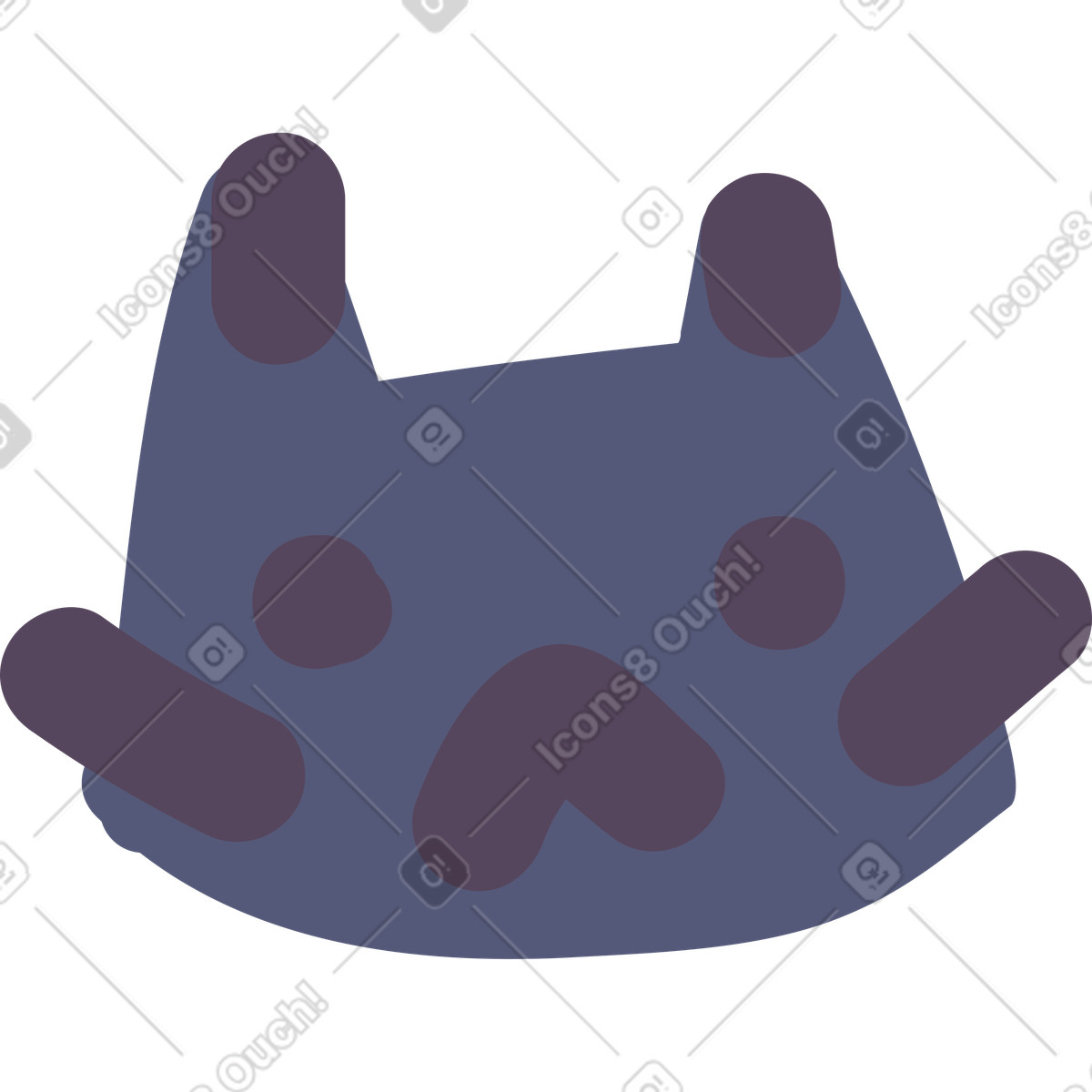 Illustration Chat dans le style Pluto à télécharger aux formats PNG, SVG