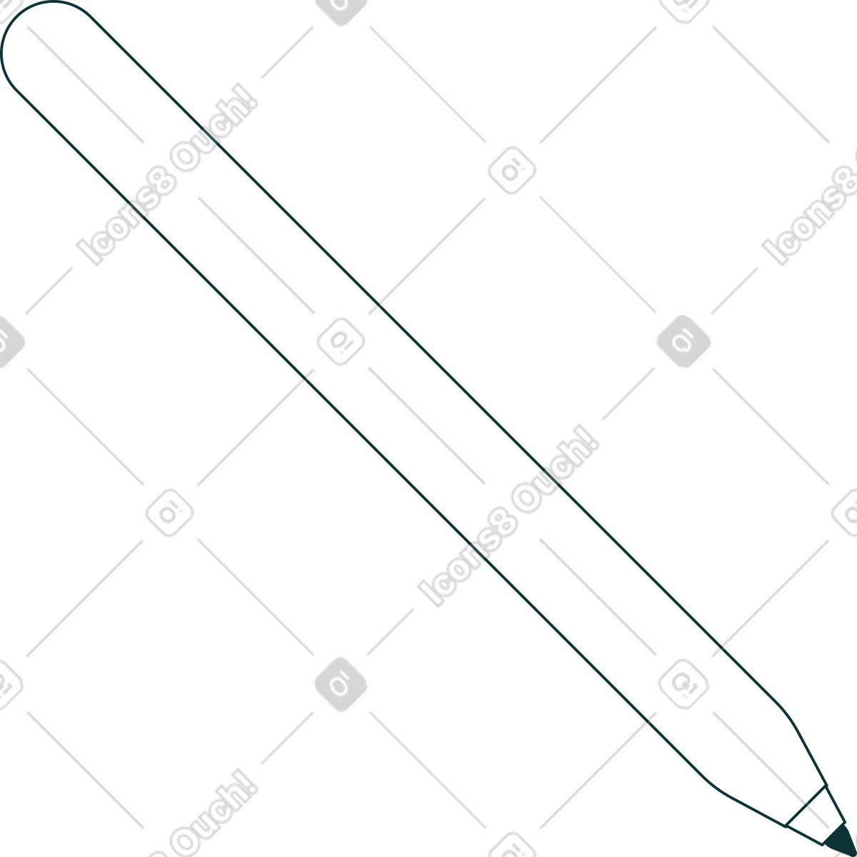 Penna illustrazione in stile Florid scarica in PNG, SVG