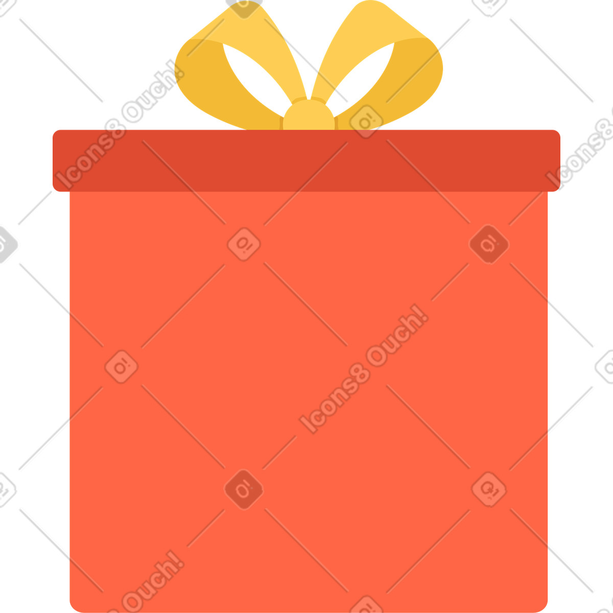 Pacco regalo illustrazione in stile Social scarica in PNG, SVG