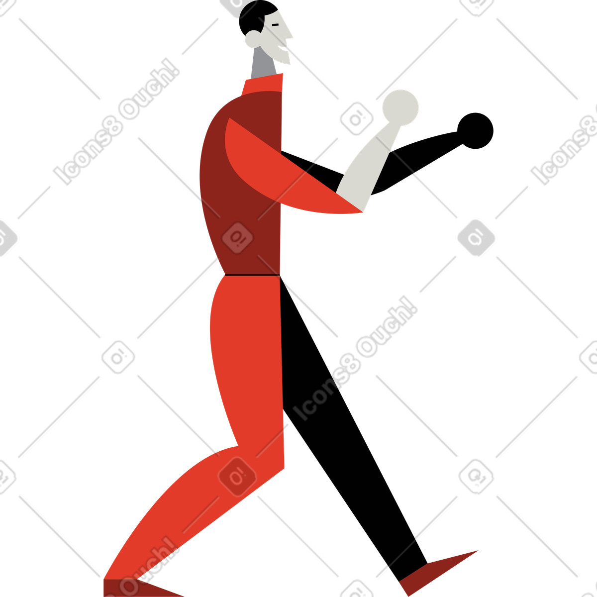 Ilustración Hombre en estilo Burgundy a descargar en PNG y SVG
