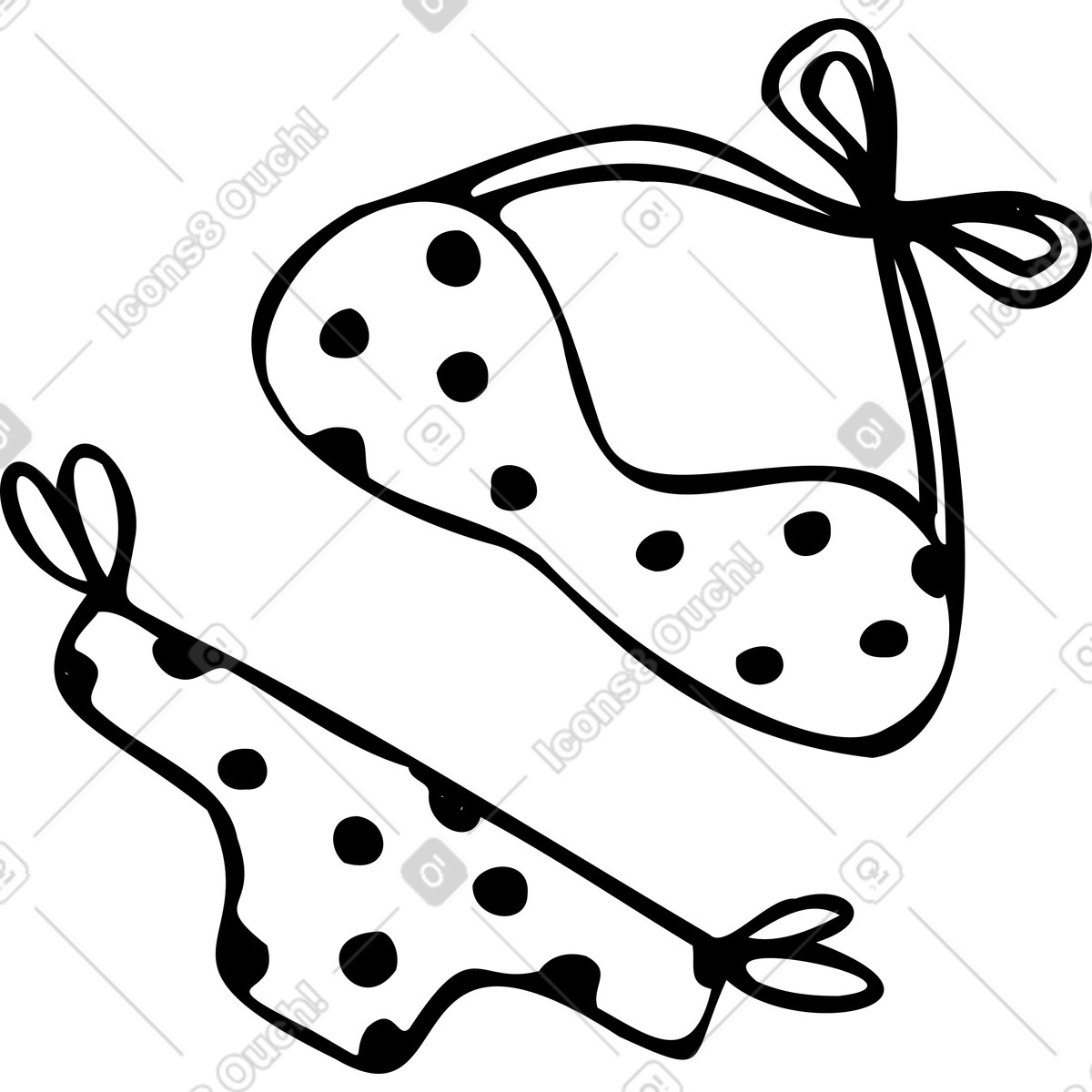 Ilustración Bikini de lunares en estilo Marks a descargar en PNG y SVG