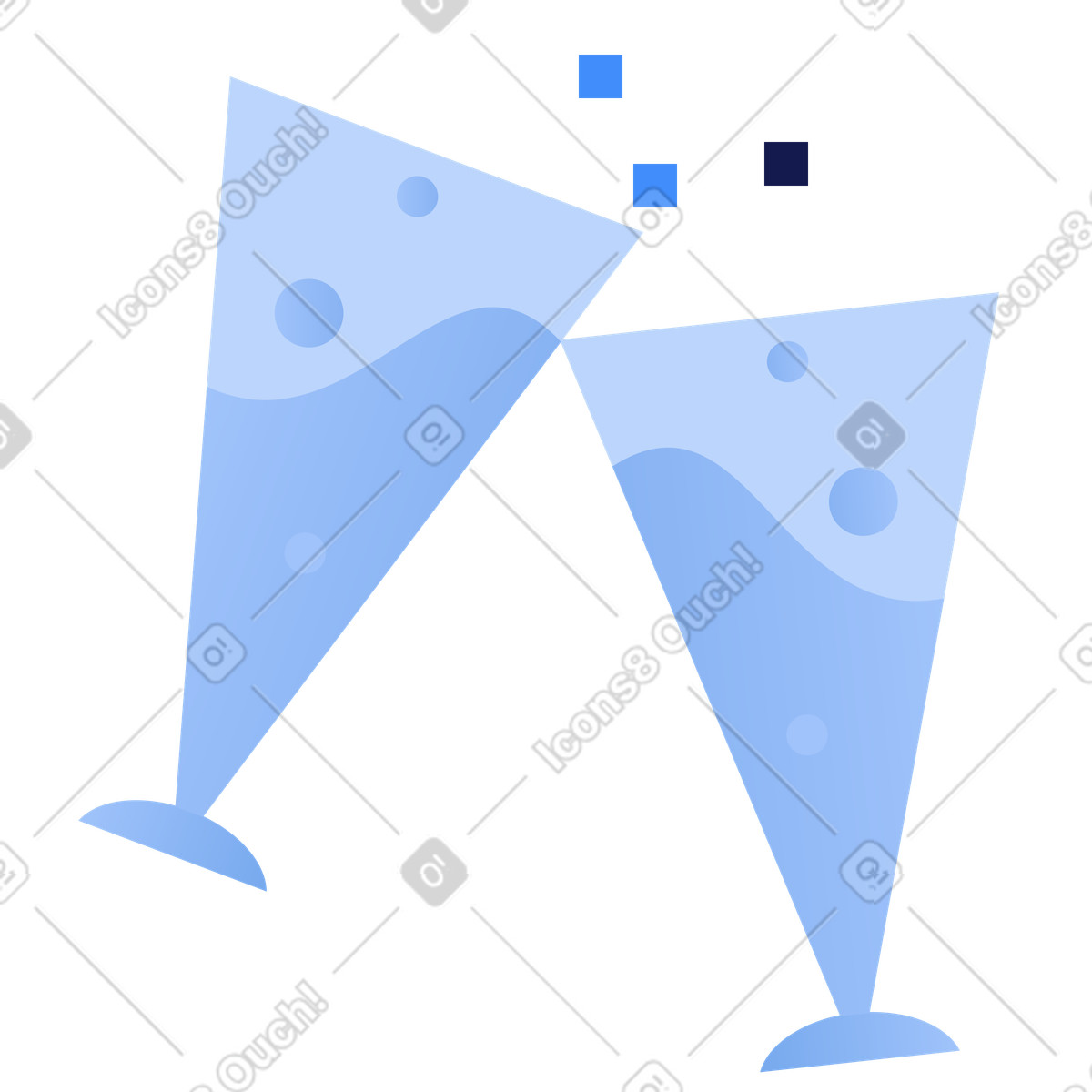 Ilustração de O brinde em no estilo Clip para baixar em PNG, SVG