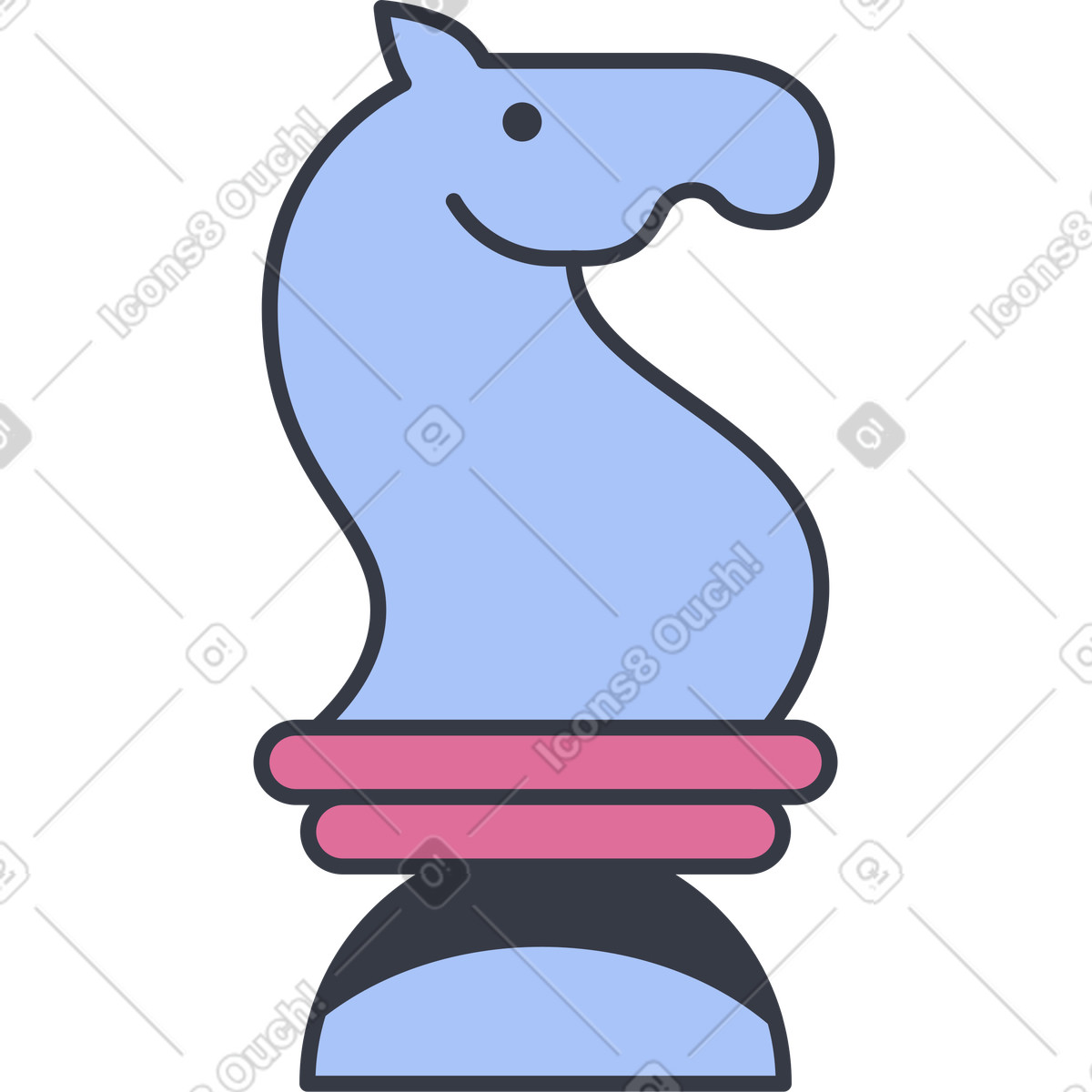 下载 Abstract 风格的 国际象棋骑士 插画，支持 PNG、SVG 格式
