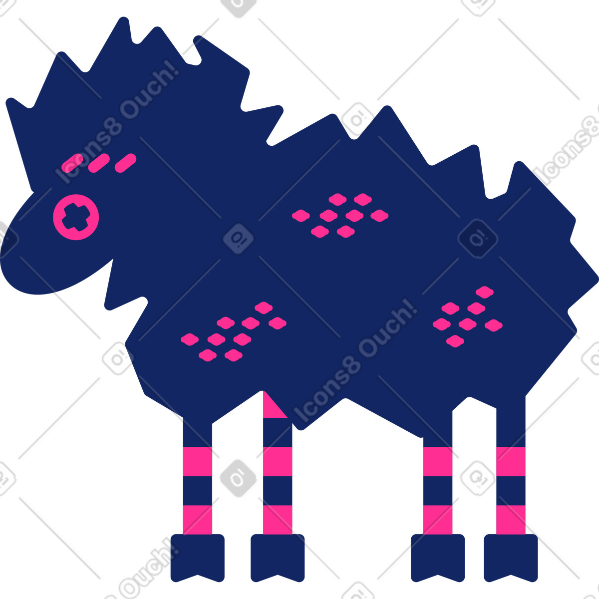 Sheep illustration in Cyborg style download in PNG, SVG