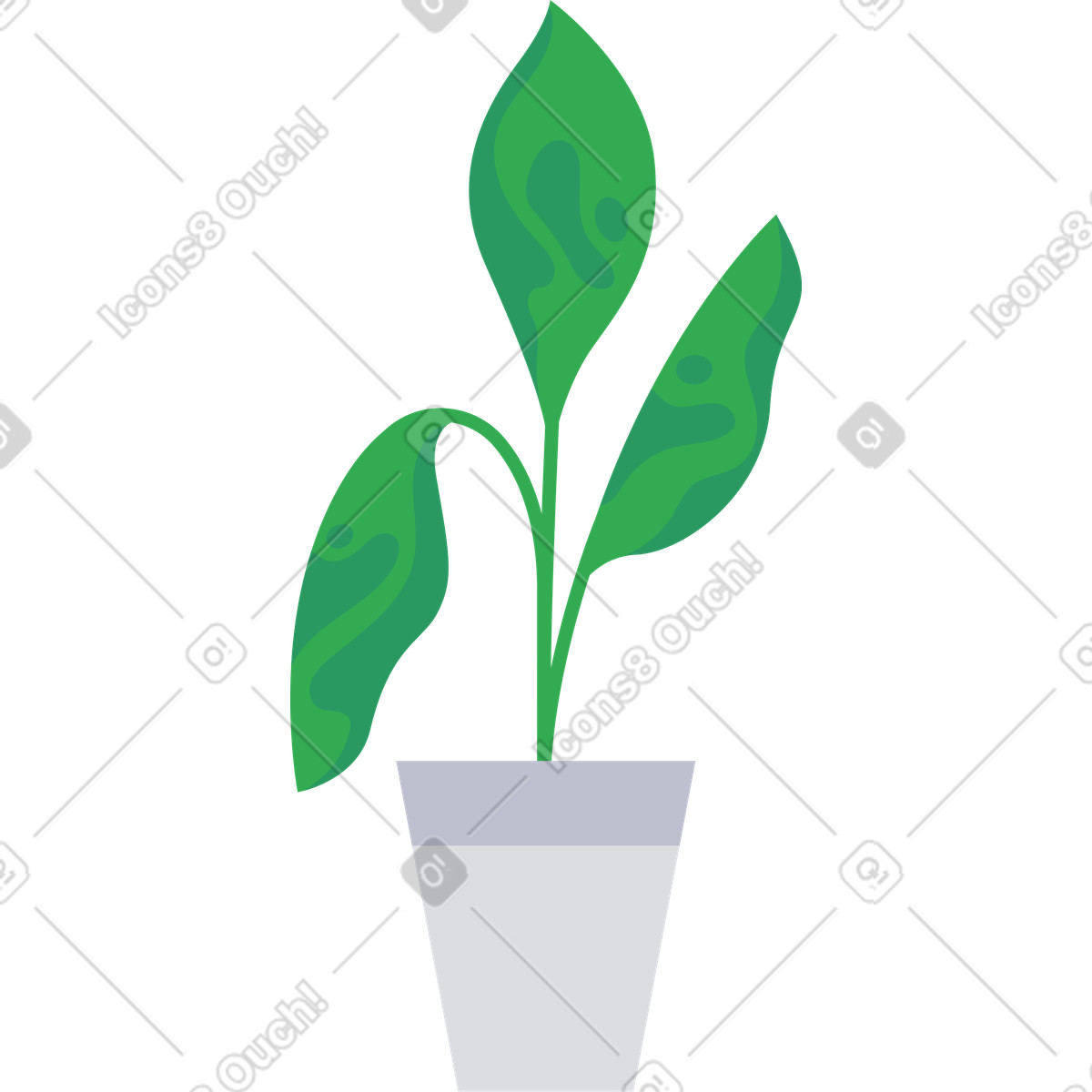 Ilustración animada Planta en estilo Jaconda a descargar en GIF, Lottie (JSON), AE