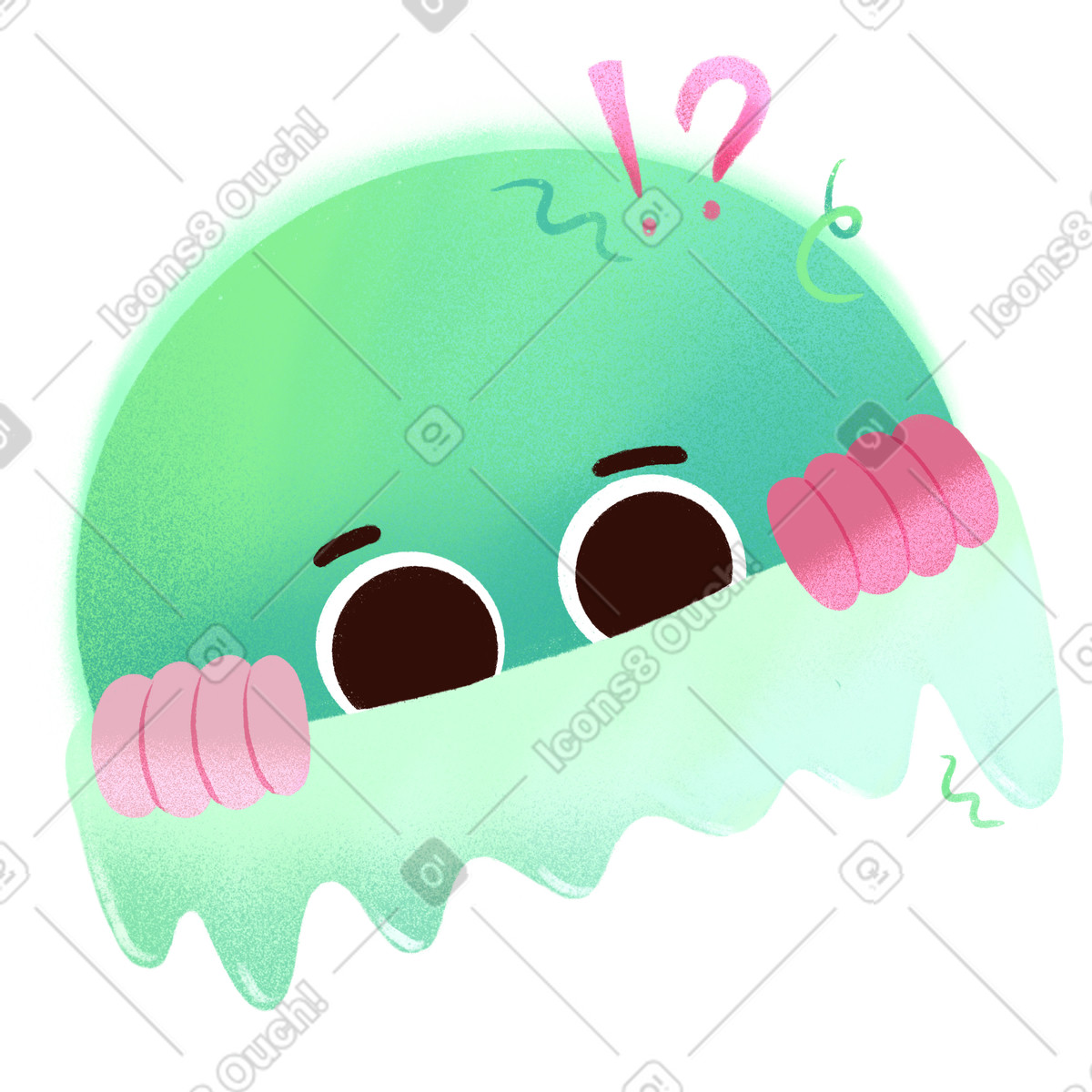 Иллюстрация Любопытство застенчивость в PNG и SVG