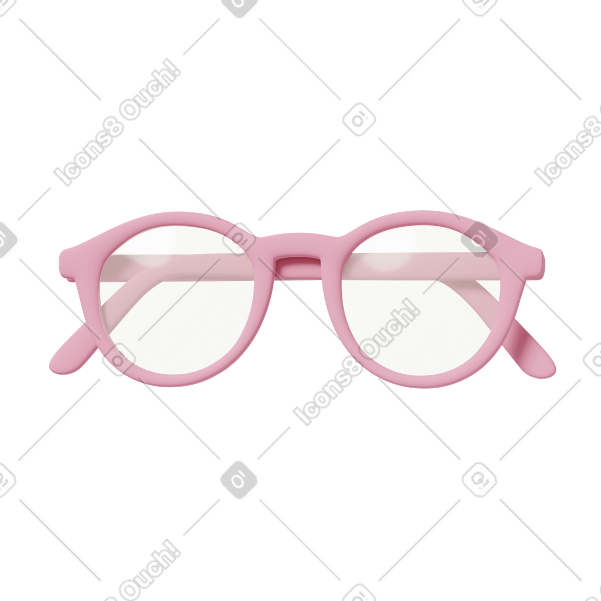 Illustration Pink eyeglasses dans le style 3D Casual life à télécharger aux formats PNG, SVG