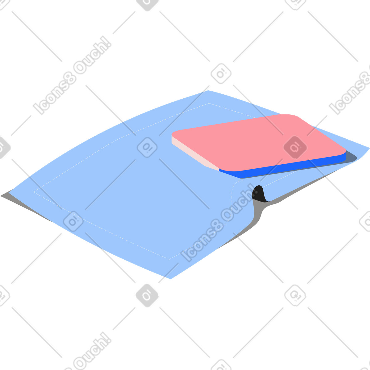 Ilustración Servilletero y portavasos en estilo Editorial a descargar en PNG SVG