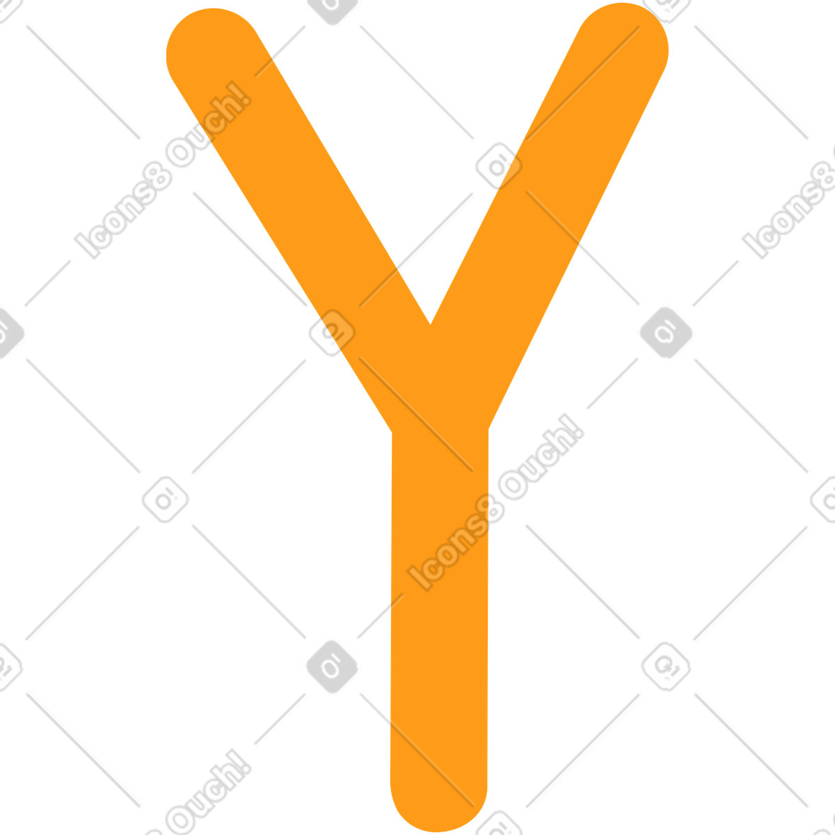 Y gelb-Illustration im Kingdom-Stil als Download in PNG, SVG