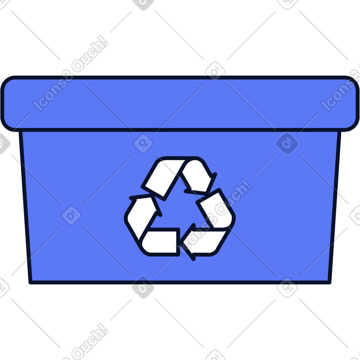 Flexy スタイルの リサイクルビン のイラストをPNG、SVG形式でダウンロード
