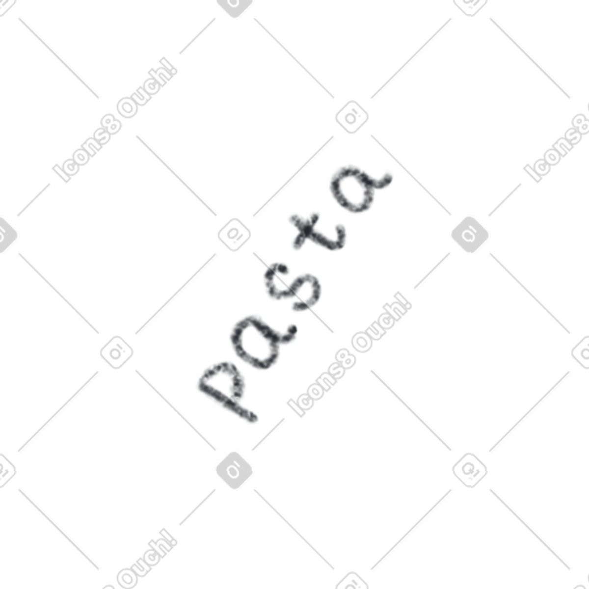 Ilustración Pasta lettering en estilo Toscana a descargar en PNG y SVG