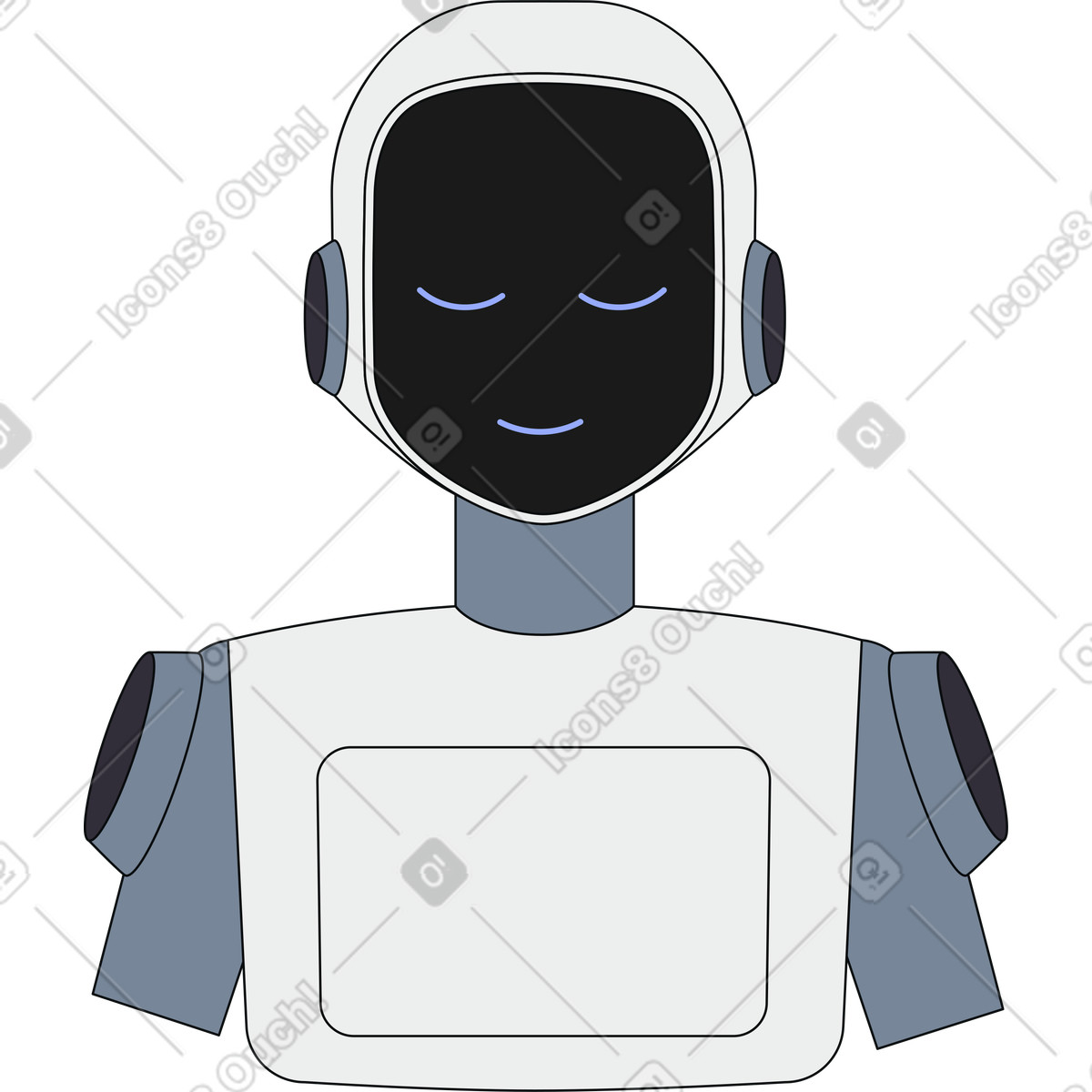 Teko スタイルの 待機中のaiエージェント のイラストをPNG、SVG形式でダウンロード