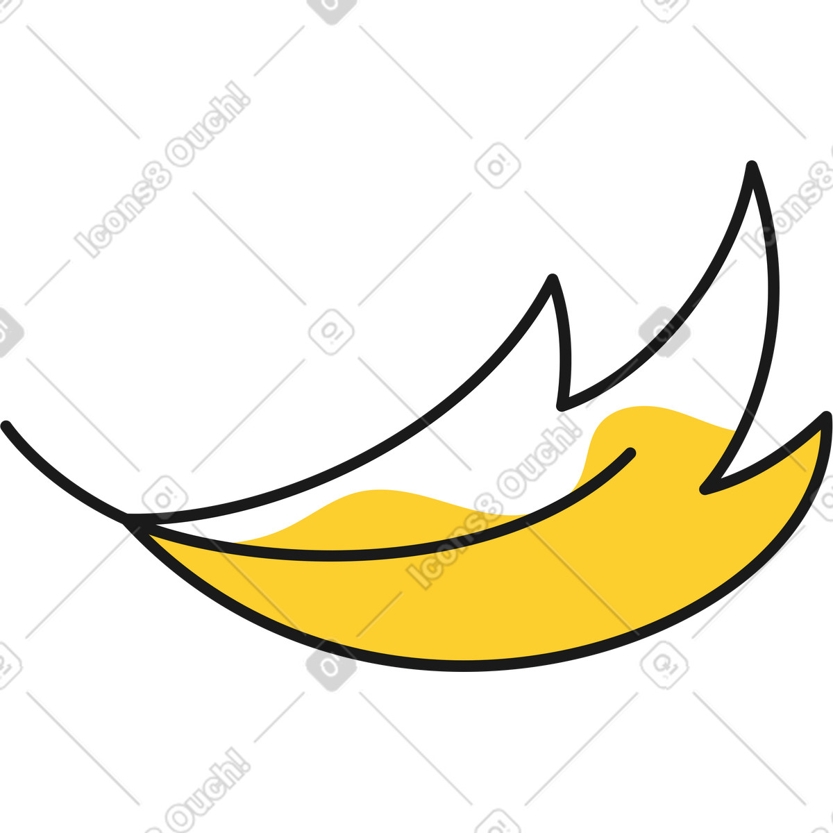 Blatt-Illustration im Taxi-Stil als Download in PNG, SVG