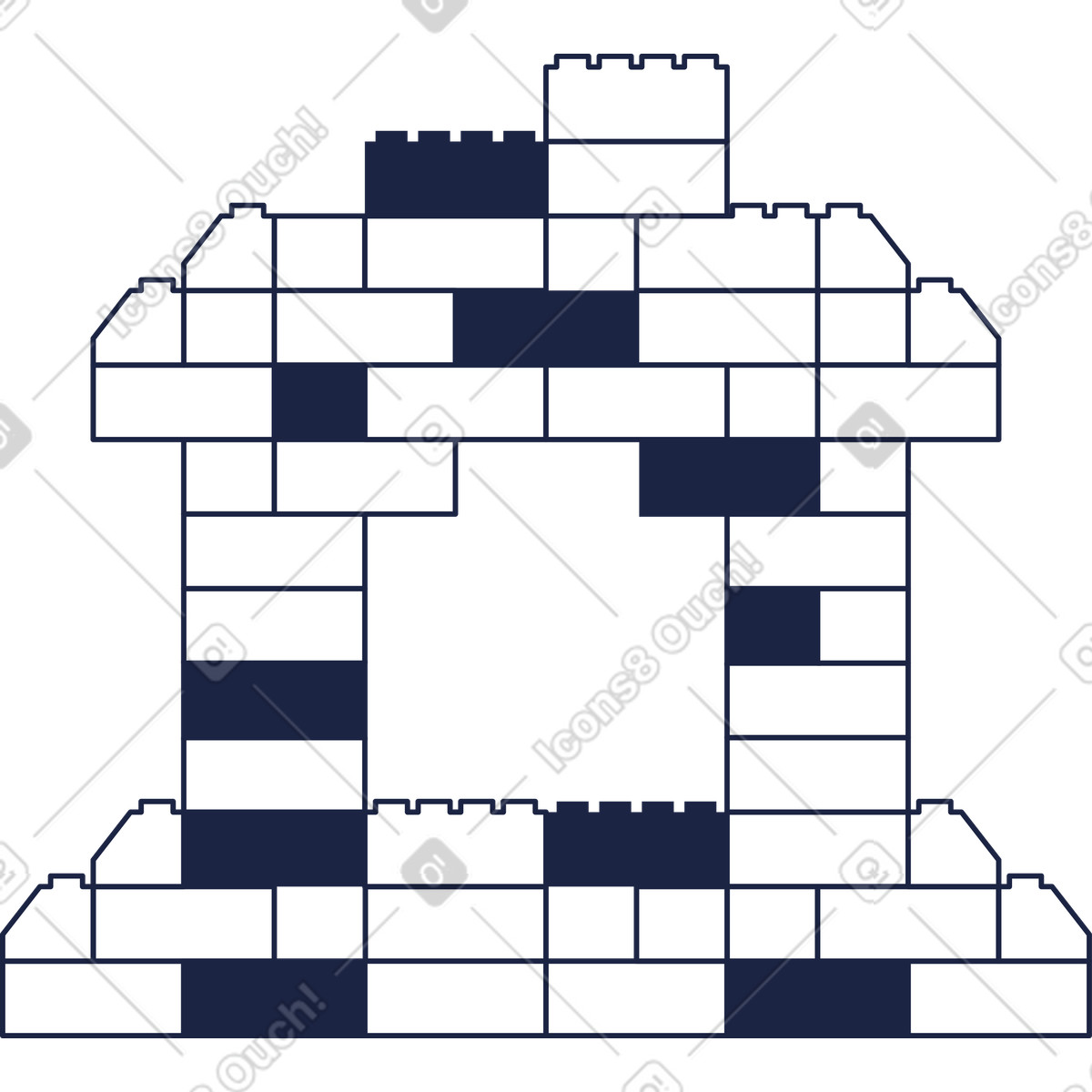 Иллюстрация Building blocks line в стиле Urban — скачать в форматах PNG, SVG
