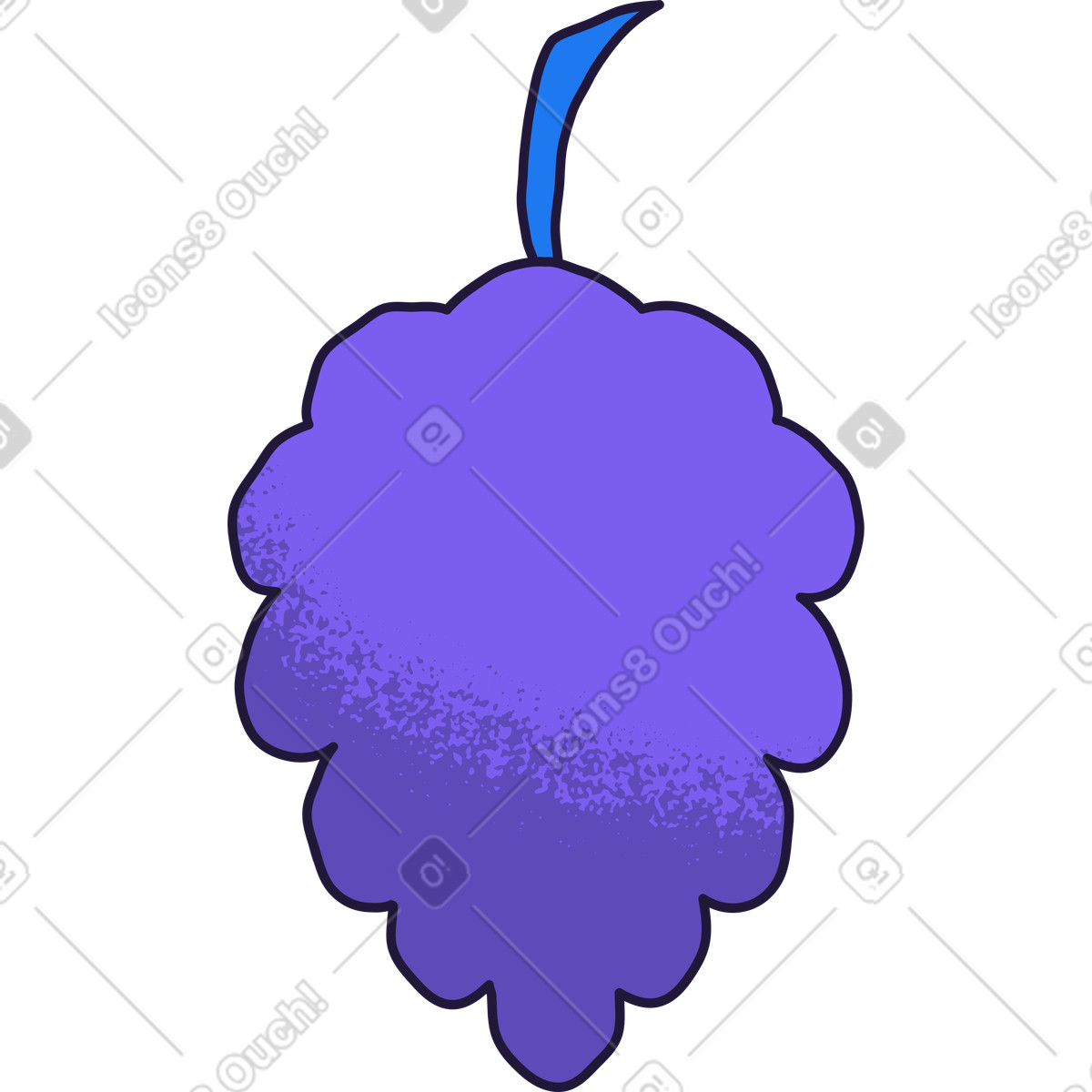 Ilustração de Uva em no estilo Conifer para baixar em PNG, SVG