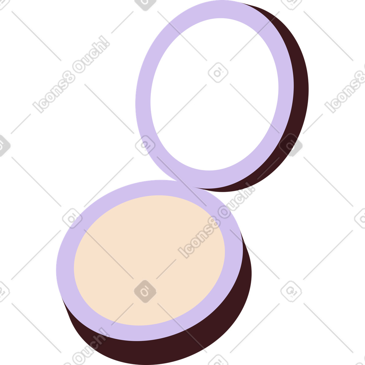 Compact mirror illustration in Folks style download in PNG, SVG