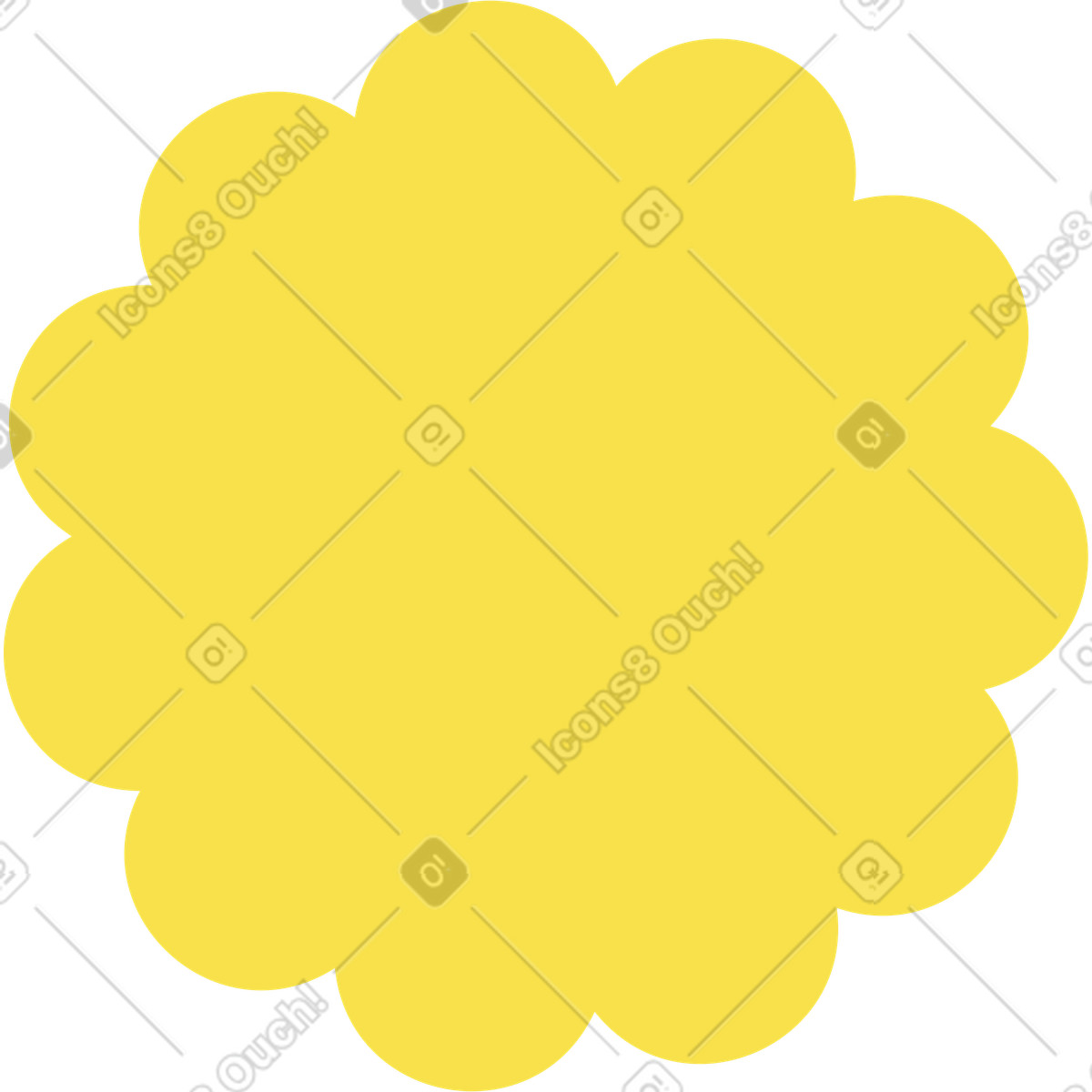 Illustration Figure décorative jaune dans le style Knotty à télécharger aux formats PNG, SVG