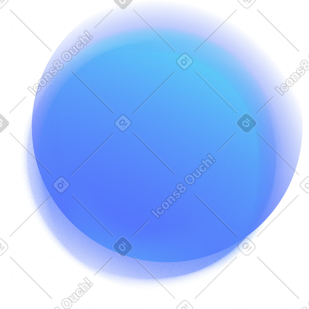 Blue circle illustration in Lettering style download in PNG, SVG
