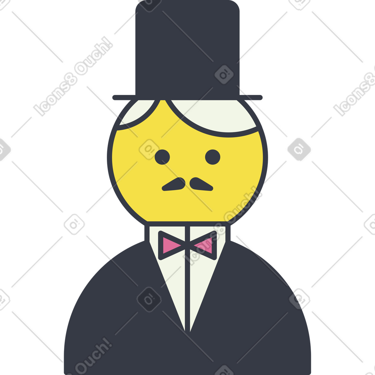 Illustration Monsieur dans le style Abstract à télécharger aux formats PNG, SVG