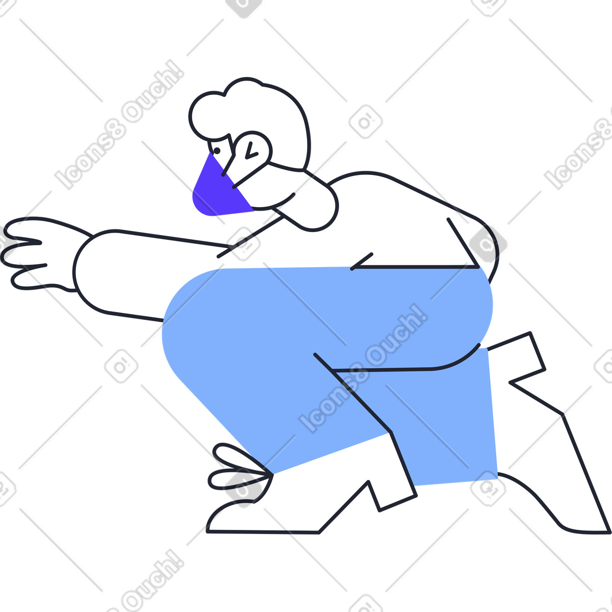 Illustration Artiste de graffiti dans le style Pablita à télécharger aux formats PNG, SVG