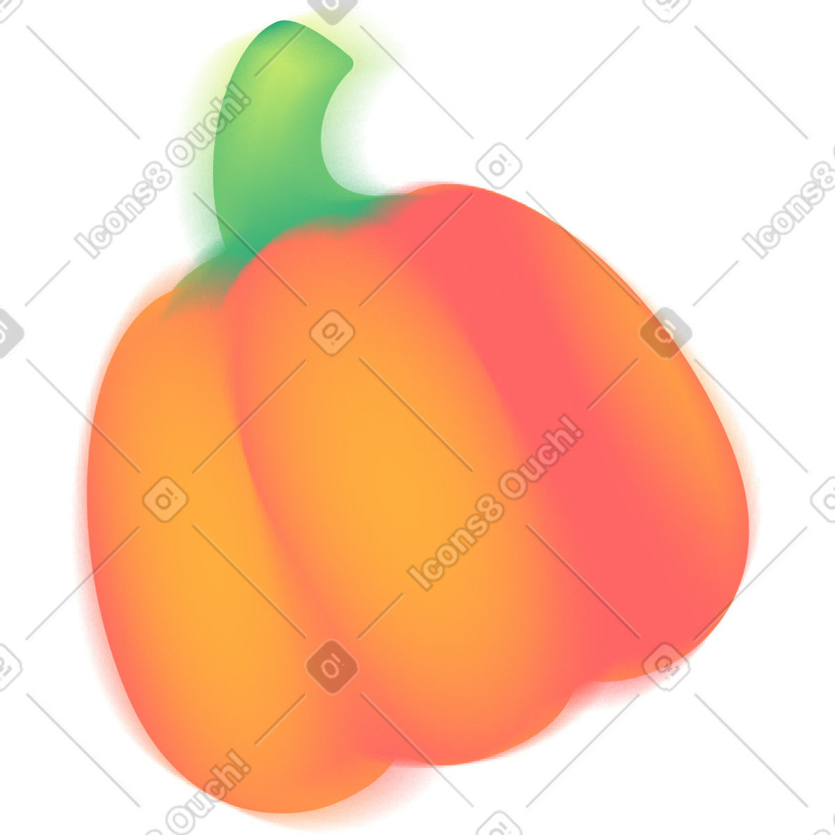 Halloween pumpkin illustration in Lettering style download in PNG, SVG