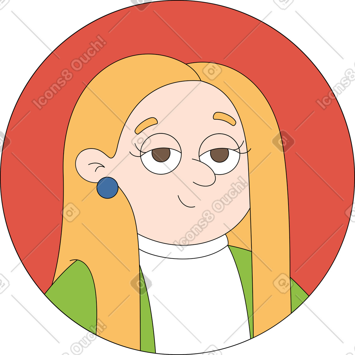 下载 Sitcom 风格的 Avatar woman boss 插画，支持 PNG、SVG 格式