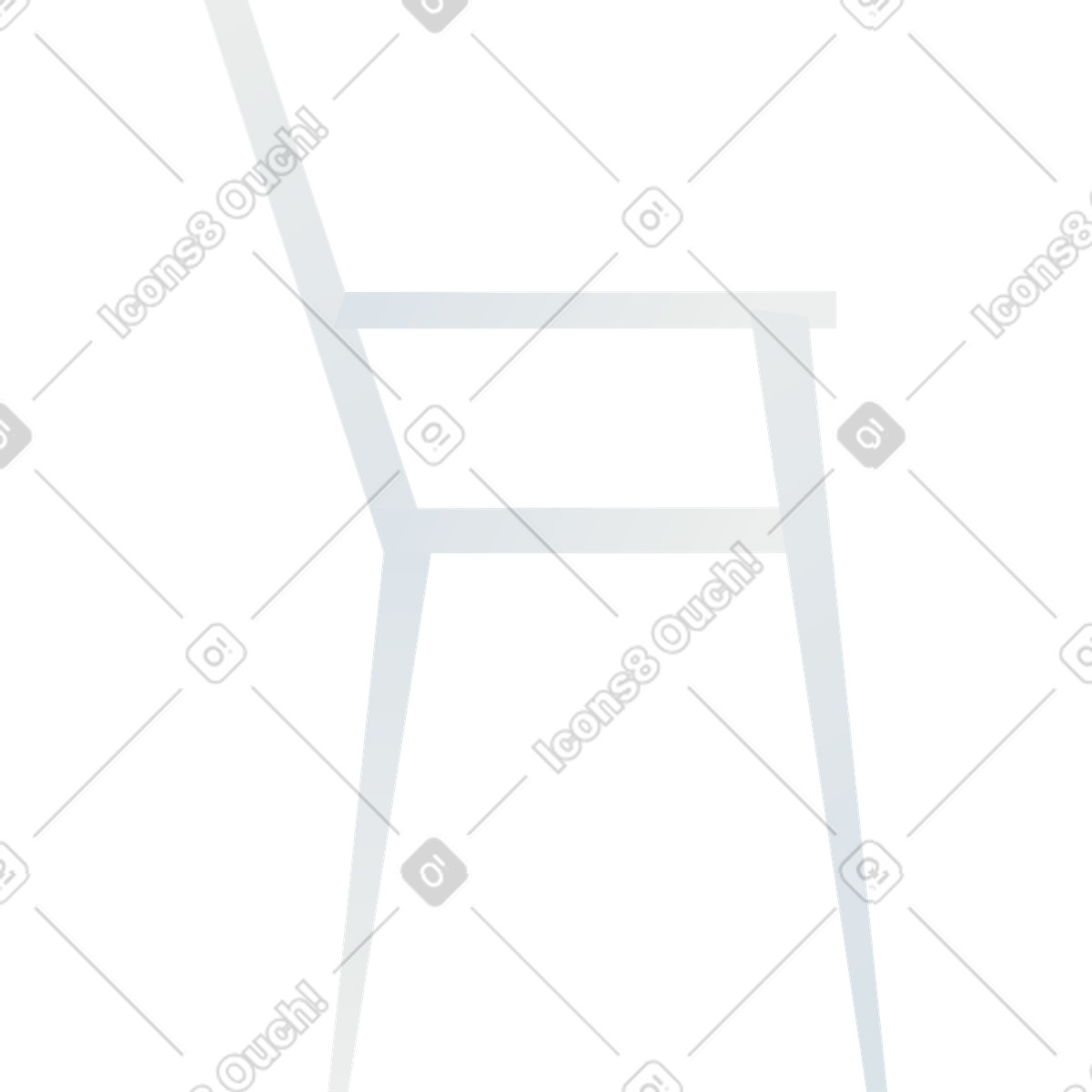 Weißer stuhl-Illustration im Clip-Stil als Download in PNG, SVG