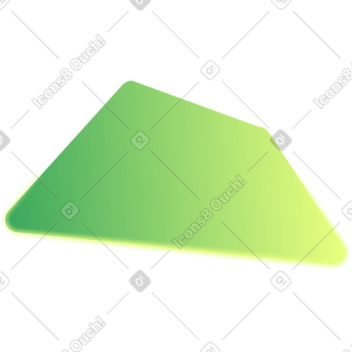 Illustration Trapèze vert dans le style Typography à télécharger aux formats PNG, SVG
